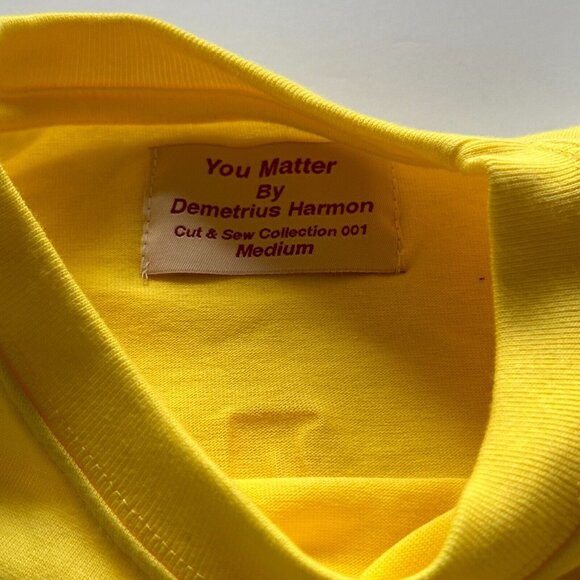 Demetrius Harmon "You Matter Now & Forever" Sunflower Yellow T-Shirt - Medium - Picture 5 of 5